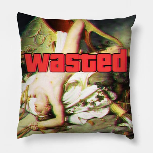 wasted drunk t-shirt Pillow by Horus