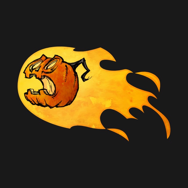 Flaming Jack O Lantern by Justin Langenberg