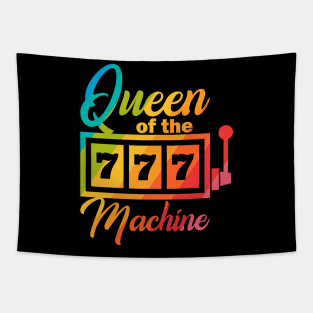 Queen Of The Slot Machine Jackpot Rainbow Style Tapestry