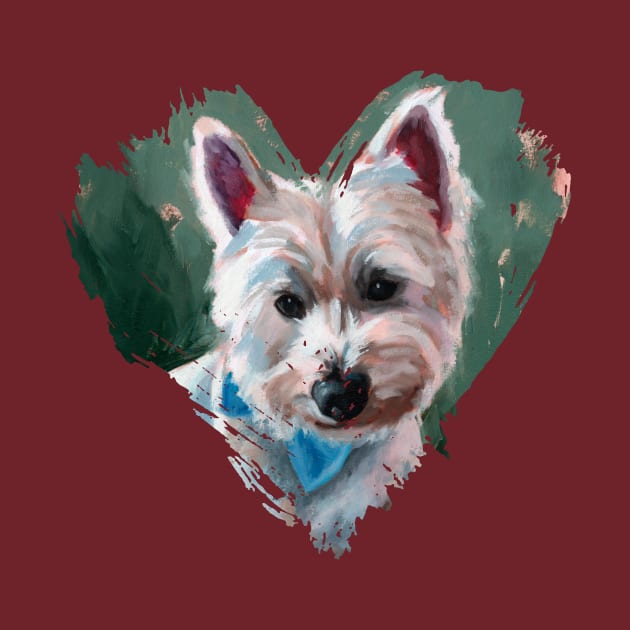 Heart Shaped Puppy by ABelloArt