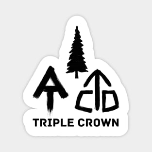 Triple Crown Thru-Hiking Black Text Magnet