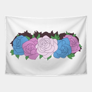 Transgender Pride Flower Crown Tapestry