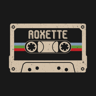 Personalized Roxette Name Birthday Vintage Cassette Tape T-Shirt