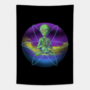 Zen Alien Yoga Tapestry