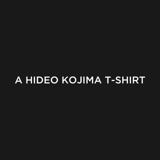 A HIDEO KOJIMA T-SHIRT by Kirkhardt Designs