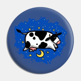 Cow flying over the moon Pin