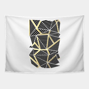 Ab Lines 2 Gold and Black Tapestry