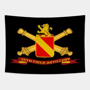 35th Field Artillery w Br - Ribbon Tapestry