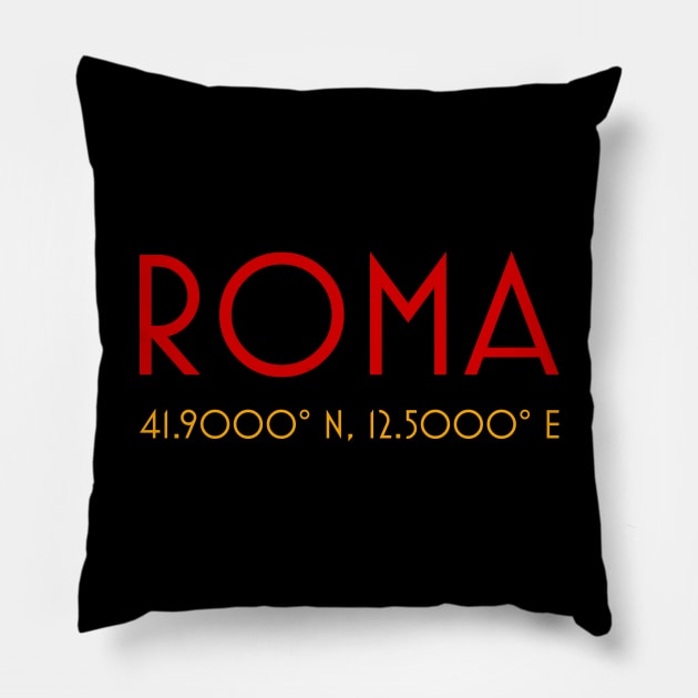 Rome Coordinates Pillow by bumblethebee