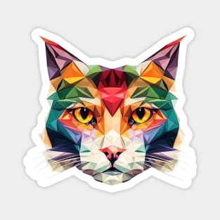 Polygon Cat Head 01 Magnet