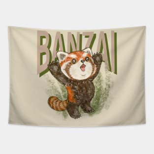 Banzai red panda Tapestry