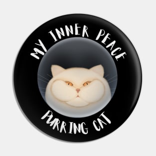 My inner peace Purring cat Pin