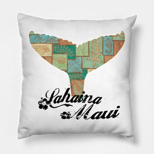 Lahaina,Maui Tapa Tribal Whales Pillow