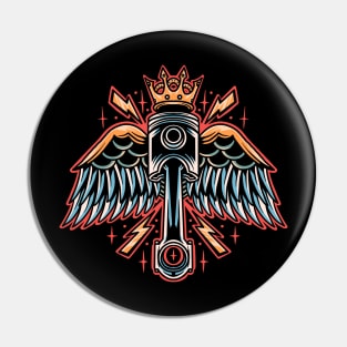 motorcycle king tattoo Pin