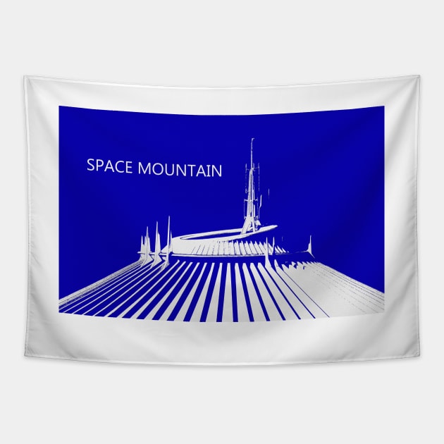 Space Mountain retro art Tapestry by dltphoto