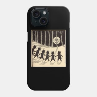 Dancing Black Cats - Louis Wain Phone Case