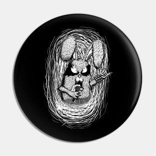 BLACK METAL BUNNY Pin