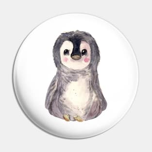 Cute Penguin Illustration Pin