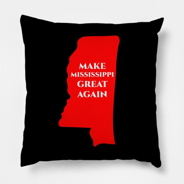 Mississippi State Pillow by saber fahid 