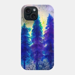 Blue Pine trees Phone Case