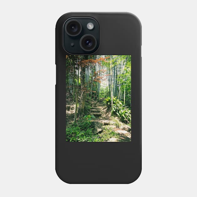 Steps in a Japanese Bamboo Forest Phone Case by kansaikate