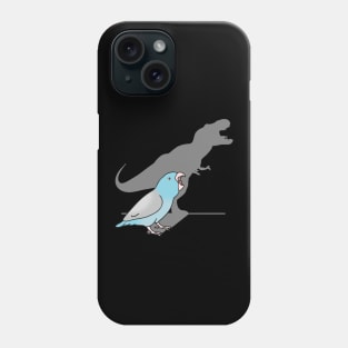 T-rex shadow - blue fallow parrotlet Phone Case