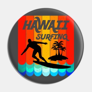 Vintage Hawaii Surfing Label Iconic Special Pin