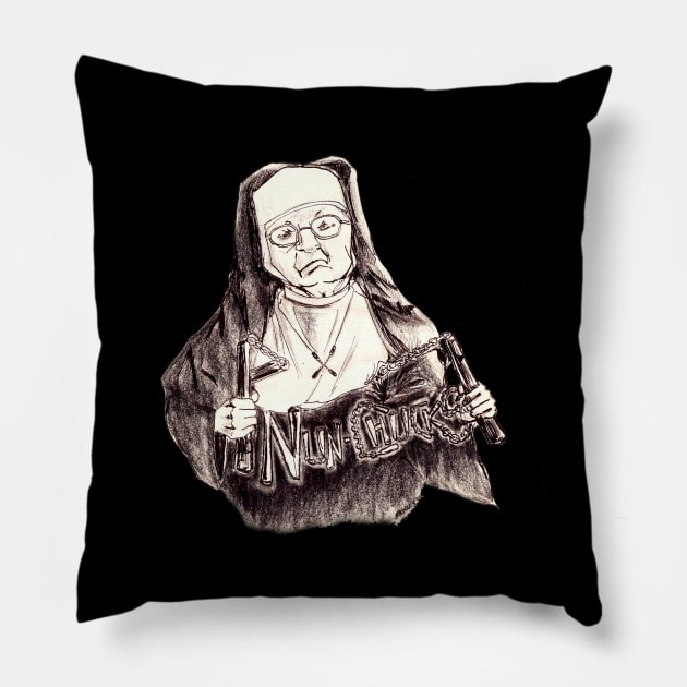 Nun-chucks Pillow by Producer