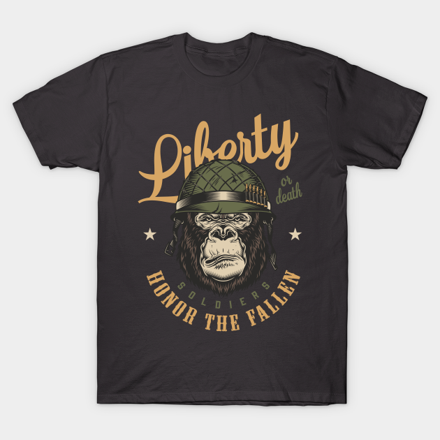 Discover LIBERTY OR DEATH - GORILLA SOLDER - Street Style - T-Shirt