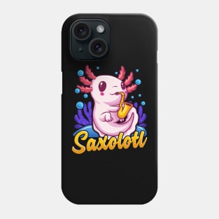 Saxolotl Sax Axolotl Walking Fish Saxophone Pun Phone Case