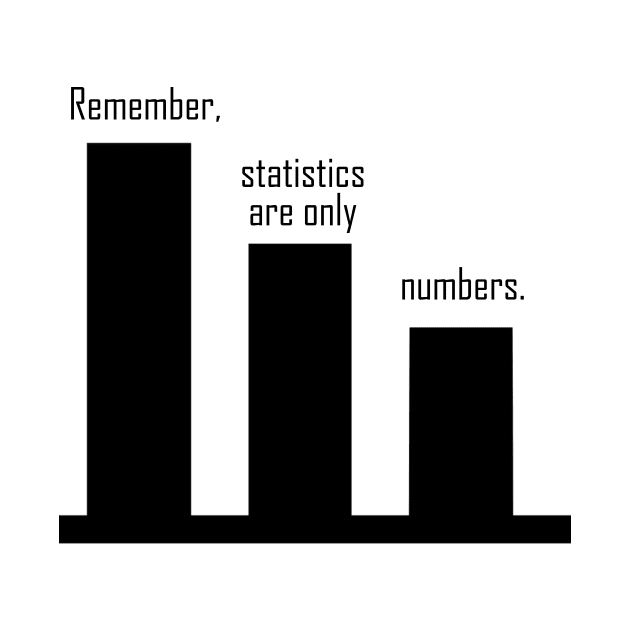 Remember statistics are only numbers. by Motivational Clothing