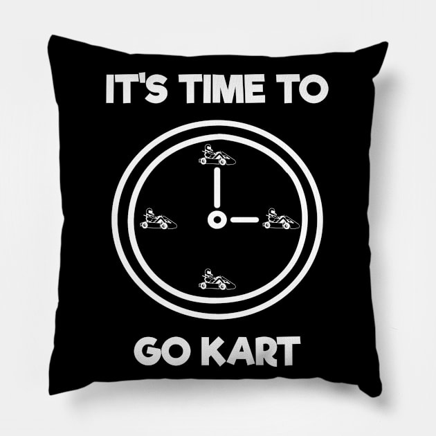 Time To Go Kart Pillow by FlashDesigns01