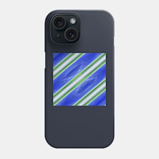 Blue and green diagonals Phone Case