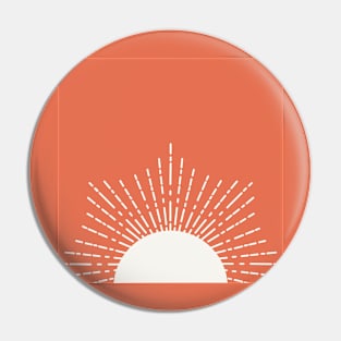 Sun rays orange Pin