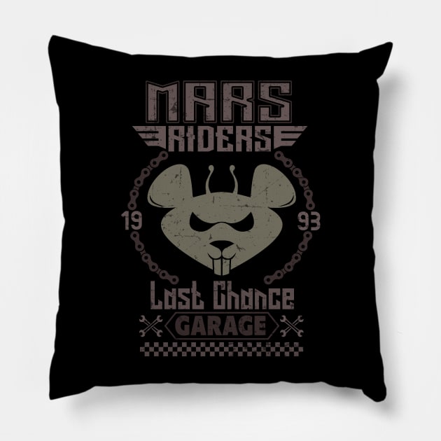 Mars Riders Pillow by SunsetSurf