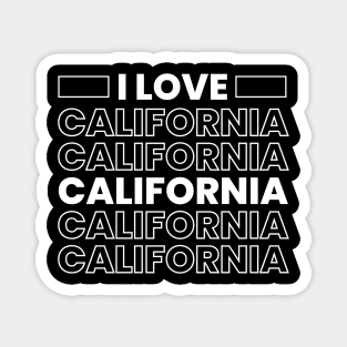 I love California typography Magnet