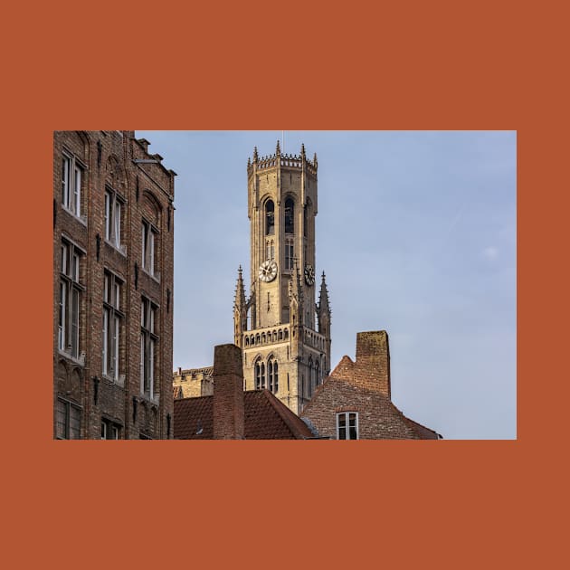 Belfry of Bruges blue sky by lena-maximova