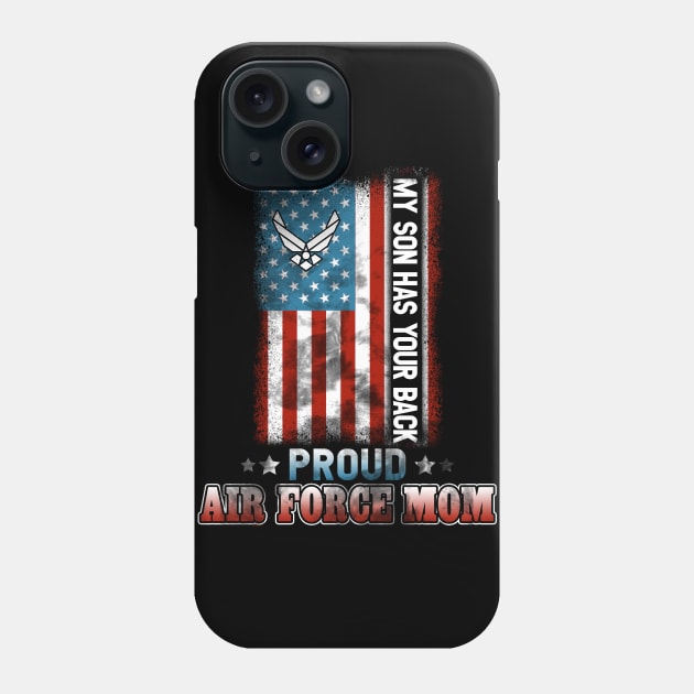 Air Force USAF Women's Proud Mom T-Shirt US Air Force Mom Phone Case by Otis Patrick