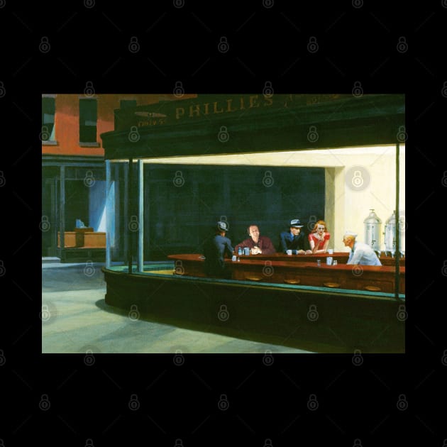 NIghthawks by Edward Hopper and Jack Torrance by luigi-tarini