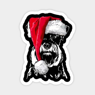 Funny Miniature Schnauzer Santa Christmas dog mom Magnet