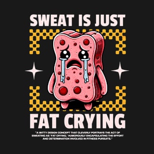 Funny Gym, Sweat is Just Fat Crying T-Shirt