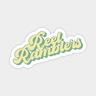 Reel Ramblers Green & Yellow Distressed Logo Magnet