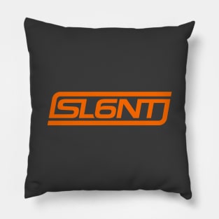 Slant 6 Icon (Orange + Asphalt) Pillow