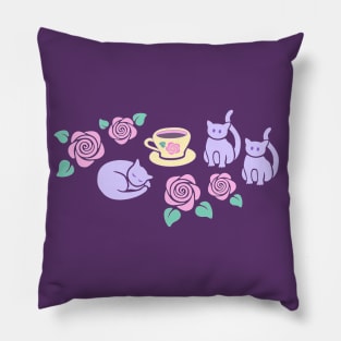 Pastel Cat Cafe Pillow