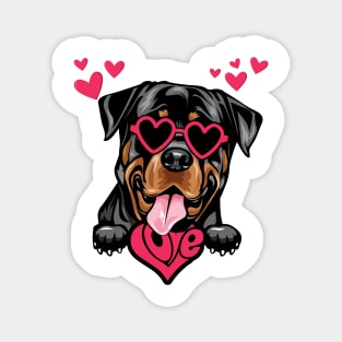 Funny Rottweiler Dog Valentine's Day Dog Mom Magnet