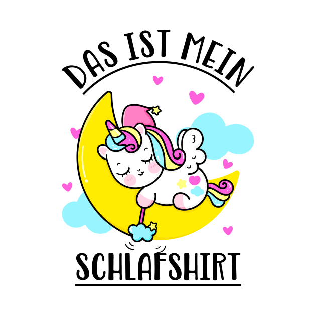 Schlafshirt süßes Einhorn Schlaf Müdigkeit by Foxxy Merch