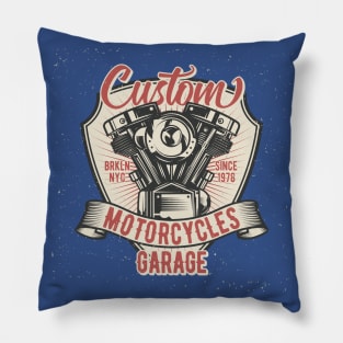 Custom Motorcycle Garage Biker Motor Pillow