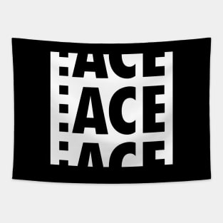 ACE Classic Logo White (Large Print) Tapestry