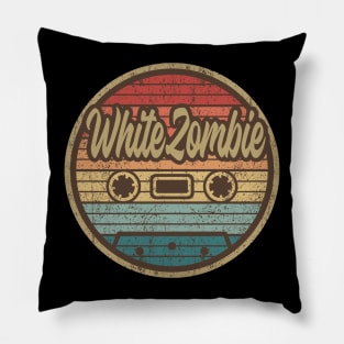 White Zombie Retro Cassette Pillow