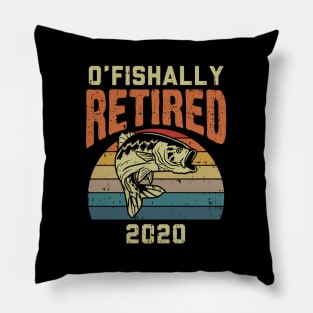 Ofishally Retired Fish Fishing Angler Retiret Pillow